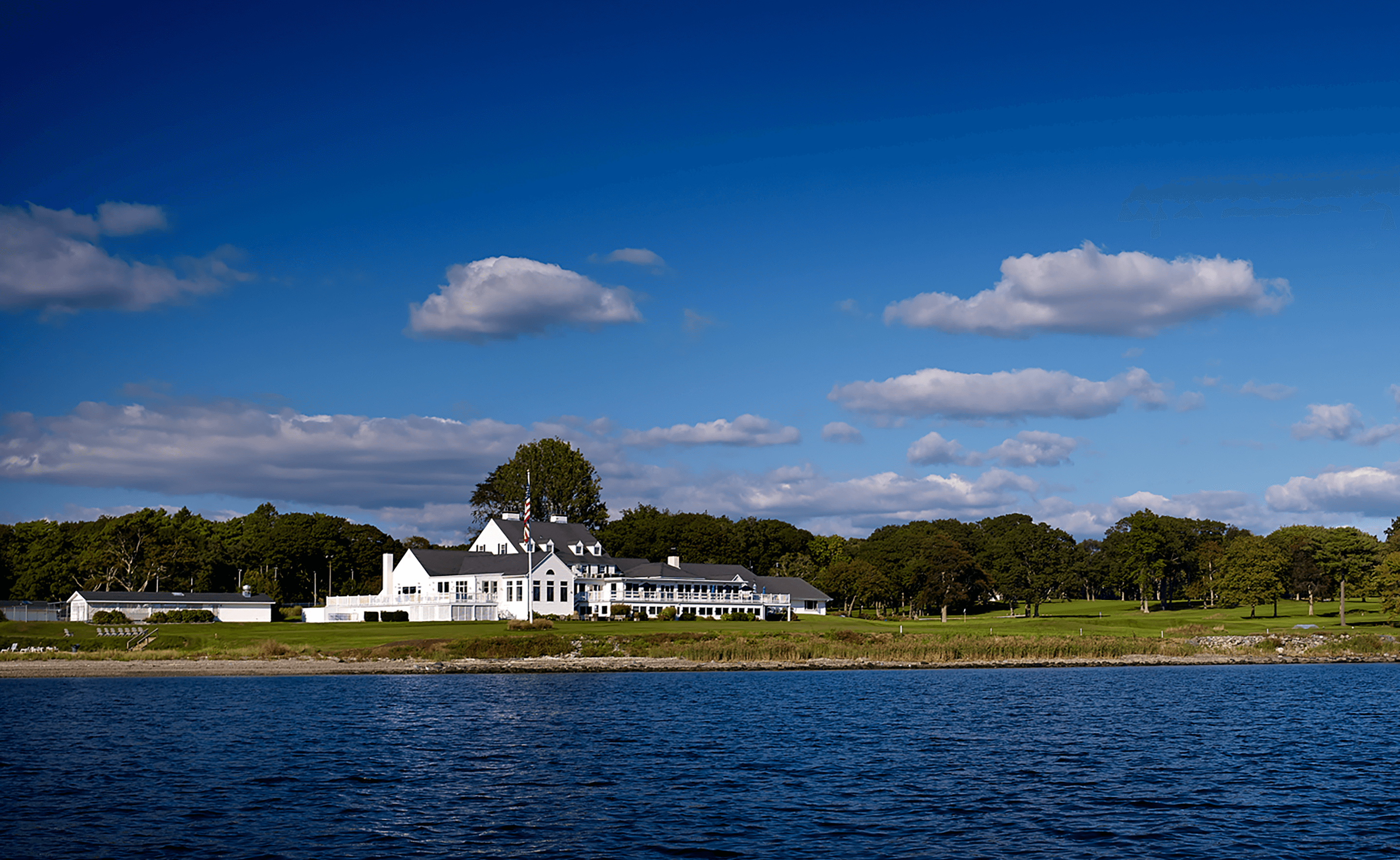 Image of the clubhouse from the water