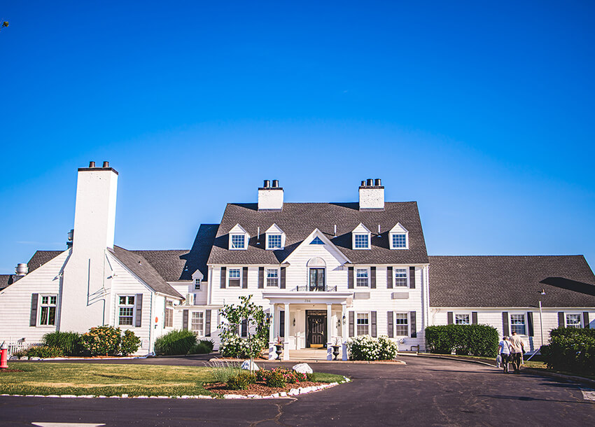 Clubhouse Entrance in July